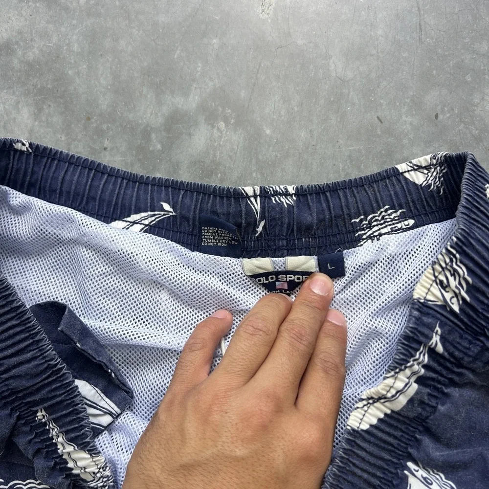Polo Sport Ralph Lauren Tropical Swim Trunks Board Shorts Size L Boats Sku285